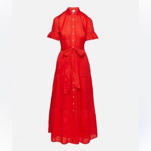 Trovata Birds of Paradis Martine Dress in Tomato